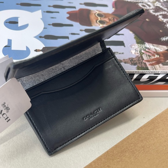 (new+tag+box) Coach Men bifold + card case wallet size 4.25x3 inch - Picture 7 of 13